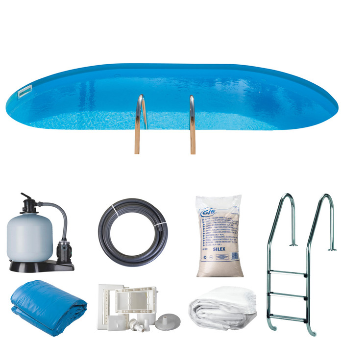 Gre poolpakke inground oval 24420 liter - Swim & Fun